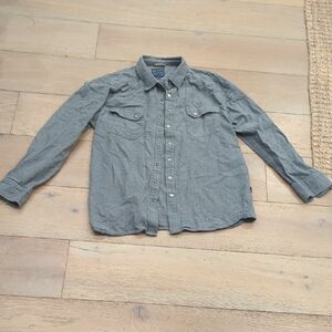 Classic Gray Button-Down Shirt for Men